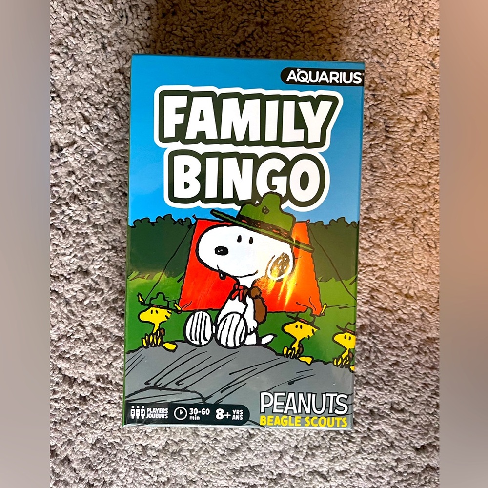 Peanuts Family Bingo Game for 2-18 players - New